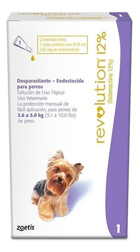 Revolution 12% Perro 2.6 - 5 Kg 1 Pipeta