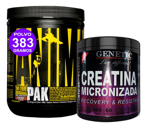 Animal Pak Universal + Creatina 300 Gr Fuerza Crecimiento Ya