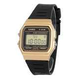 Relógio Casio Unissex Vintage F-91wm 9adf Dourado Digital 