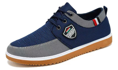 Zapatillas De Lona Informales Con Cordones Para Hombre