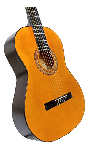 Guitarra Clásica Española M09 Aros Marron Mate Tapa Amarilla