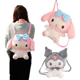 Sanrio Bolso De Peluche Gran Capacidad Mochila Kuromi