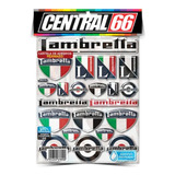 Cartela Resinada Adesivos Lambretta Itália