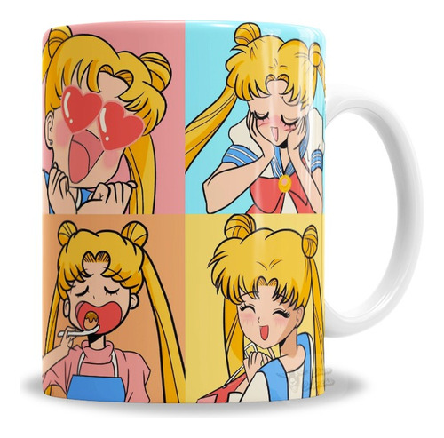 Taza De Cerámica Sailor Moon Serena Tsukino Moods - En Caja