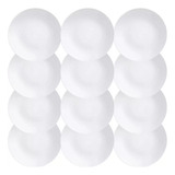 Juego De 12 Platos Tramontina Jacqueline De Porcelana Blanca Satinada De 25 Cm