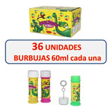 Pack 36 Burbujas Tubo De Animal Dinosaurio Para Niños Bubble