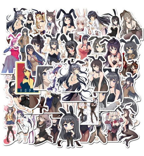 50 Stickers Anime Varios Chicas Sexy - Bunny Girl 