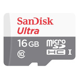 Memoria Micro Sd Sandisk Ultra 16gb Clase 10 Celular Camara