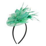 Flor Fascinator De Pluma Sombrero De Velo Novia Diadema