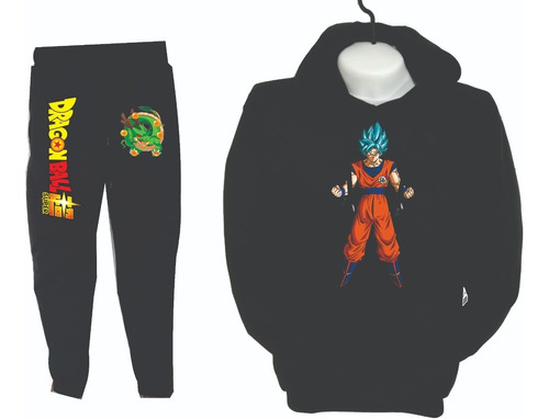 Conjuntos Sudadera+hoodie Dragon Ball Z Goku Niños Adultos