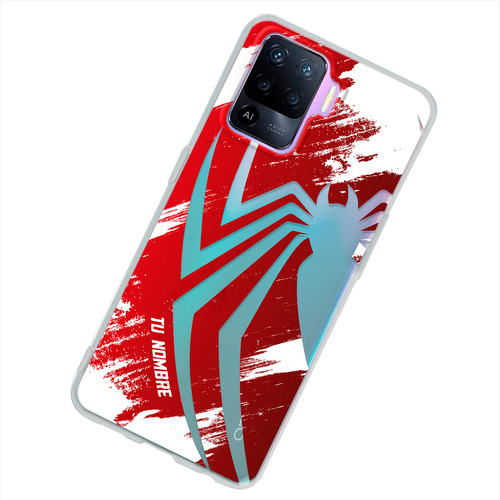 Funda Para Oppo Spiderman Logo Con Nombre Personalizada