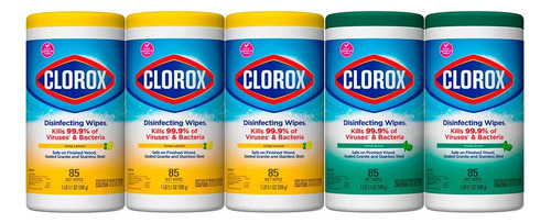 Clorox Toallas Desinfectantes 5pzas Con 85 Toallitas Msi