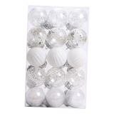 30 Pieces Large Five Style Christmas Ball Ornaments 2024