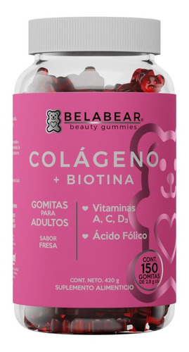 Belabear Colágeno + Biotina 150 Gomitas Belabear
