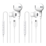 2 Auriculares Pack-usb C Para iPhone 15, Auriculares Tipo C
