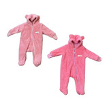 Pack X2 Bodys Enterito Bebe Peluche  Gimos Super Abrigado