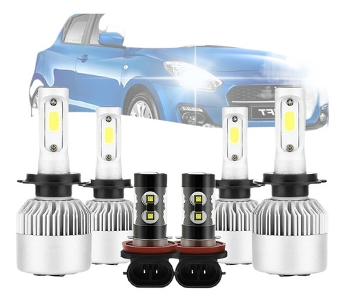 Luz Alta/baja/niebla Kit Faros Led 8000lm Para Para Suzuki