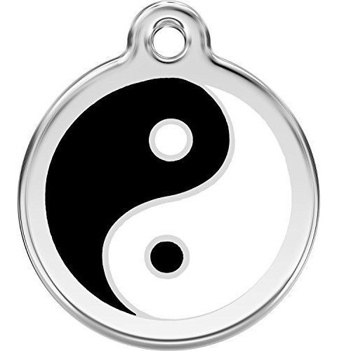 Placa De Collar Personalizado Ying Yang Para Perros