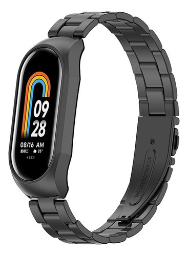 Correa Con Funda Para Xiaomi Mi Band 8 De Acero Inoxidable