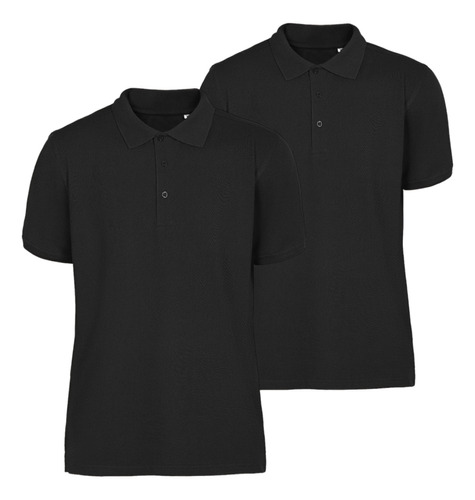 Kit 2 Camisa Polo Camiseta Polo Masculina Básica Unisex Slim