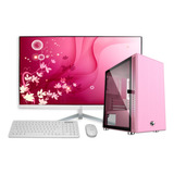 Pc Gamer Rosa I7 2ª Ram 16gb Ssd 480 Rx580 Tela 23 P/ Menina