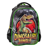 Mochila Bolsa Escolar Infantil Menino Dinossauro Rex Park
