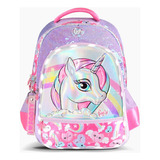 Footy Mochila Unicornio Espalda Lila Con Luz 18 F2103