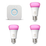 Bridge Philips Hue + 3 Philips Hue Lamp Led 9w E27 Color