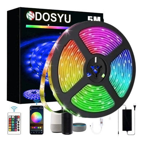 Tira Led Wifi Multicolor Rgb 5050 Rollo 5 Metros Alexa 