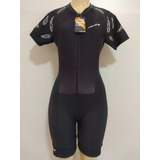 Macaquinho Hupi De Ciclismo Bike Feminino Asas Preto Novo