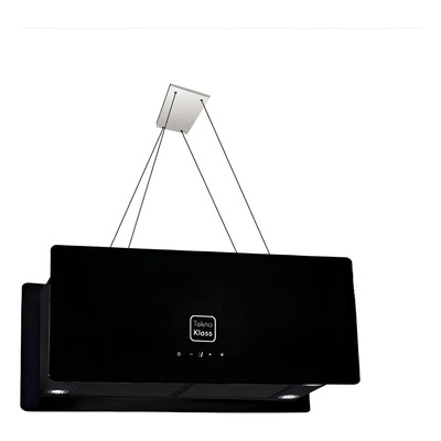 Campana Isla Teknoklass Augusta 90cm Cristal Templado Negro Color Cristal Negro | Meses sin interés