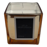 Vela Aromática Decorativa Com Suporte De Vidro Parafina Cor Relax 4 Fragrância Relax Liso