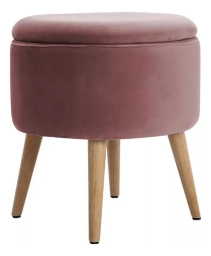 Puff Banqueta Baul Circular Nórdica Velvet Bairesdeluxe