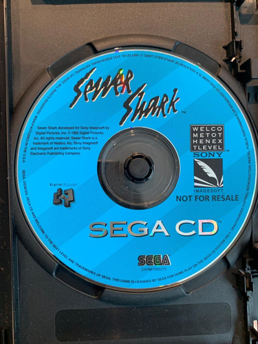 Sewer Shark Not For Resale Sega Cd Solo Disco