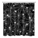 Eobtain Halloween Shower Curtain Horror Scary Spider Web Ba.