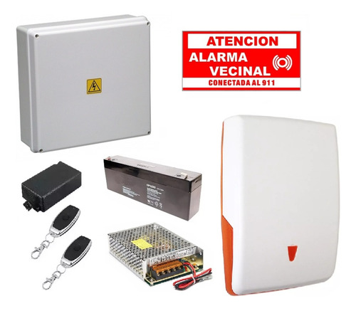 Alarma Vecinal De Panico Ext Respaldo Ups-bateria Y Remotos 