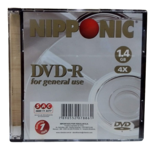 10 Mini Dvd-r Nipponic 1.4gb 30 Min Filmadora Gamecub