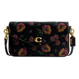 Bolso Cruzado Wyn De Cuero Con Estampado Floral De Coach,