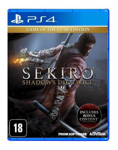 Jogo Sekiro Shadows Die Twice Ps4 Game Of The Year Edition.