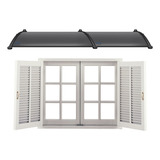 Toldo Versátil Em Policarbonato Compacto Para Portas E Janelas Win Home 160cm X 62cm Preto