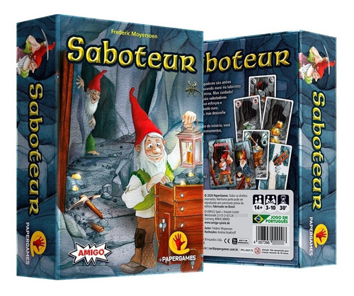 Saboteur Jogo Cartas Portugues Paper Games Original Board 