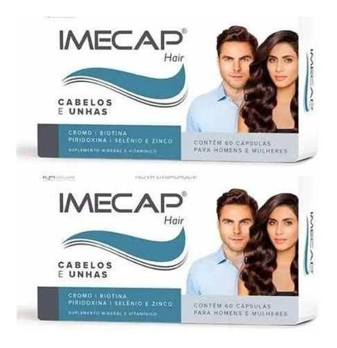 Kit Imecap Hair 120 Cápsulas - 2 Caixas C/60 Cápsulas Cada