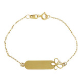 Pulseira De Chapinha Personalizada Nome Ouro 18k 0,750