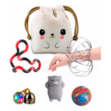 Kit 5 Juguetes Sensoriales Antiestrés Toys C/bolsita Kawaii