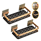 Repisas Estante Organizador Ducha Baño Adhesivo Set X2