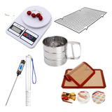 Set Kit Reposteria Balanza Plancha Horno Termometro Rejilla 