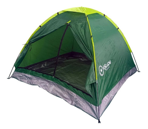 Carpa 4 Personas Escape Camping Playa Pesca 210x210x130 Color Verde Oscuro