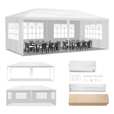 Carpa Tipo Toldo 6x3 Con Paredes Blanco Reforzada Exterior