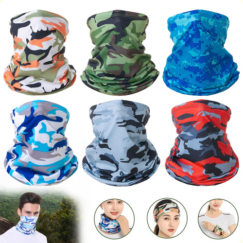 6 Pack Full Bandanas- Mascara Deportivas Para Moto Ciclismo