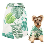 Lkex Camisa Hawaiana Para Cachorros, Chaleco De Solapa Con .